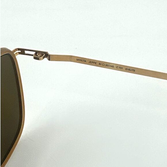 Mykita Men's Gold Brown Jeppe 6U79 Eyewear Sunglasses - Picture 4 of 10